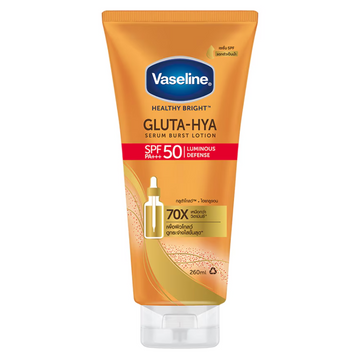 Vaseline Healthy Bright Gluta-Hya Serum Burst Lotion SPF50 PA+++ – 260ml