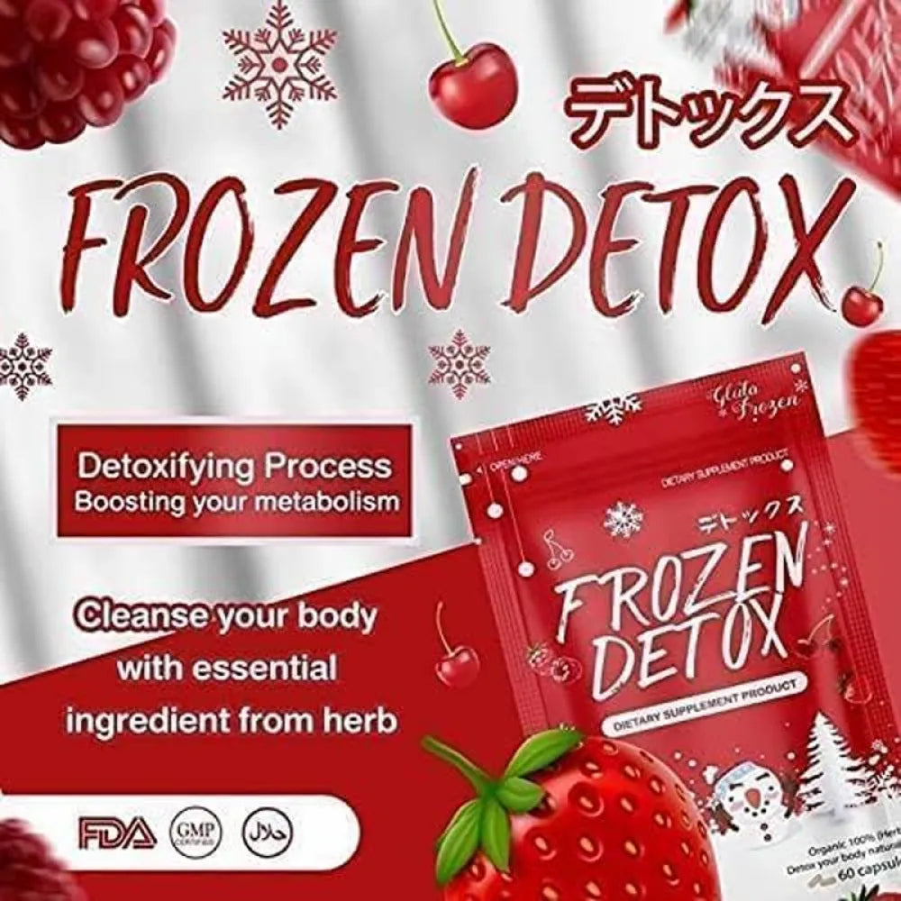 Frozen Detox 2 in 1 Fiber and Dietary Supplement (60 Capsules by Frozen Collagen)