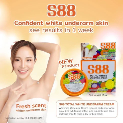 S88 Total White Underarm Cream – 35g